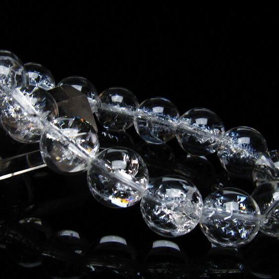 アイリスクォーツ 水晶 ブレスレット 14mm 一点物 メール便可 [M便 1/10] 111-35520