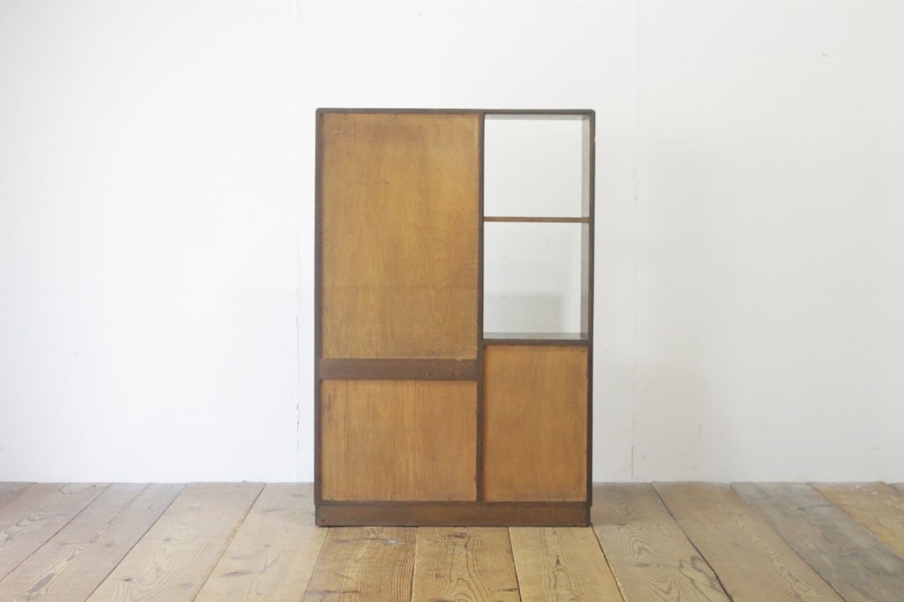 レトロ 小振り キャビネット 戸棚 引き出し 抽斗 3杯 収納 ラック 左右