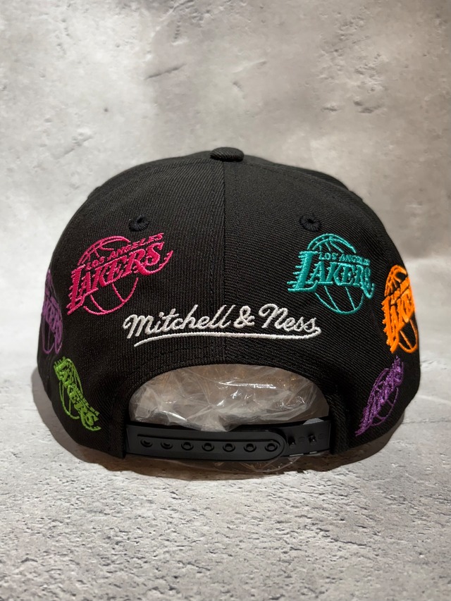 Mitchell＆Ness/ミッチェルアンドネス NBA ロサンゼルス・レイカーズ スナップバック キャップ ブラック