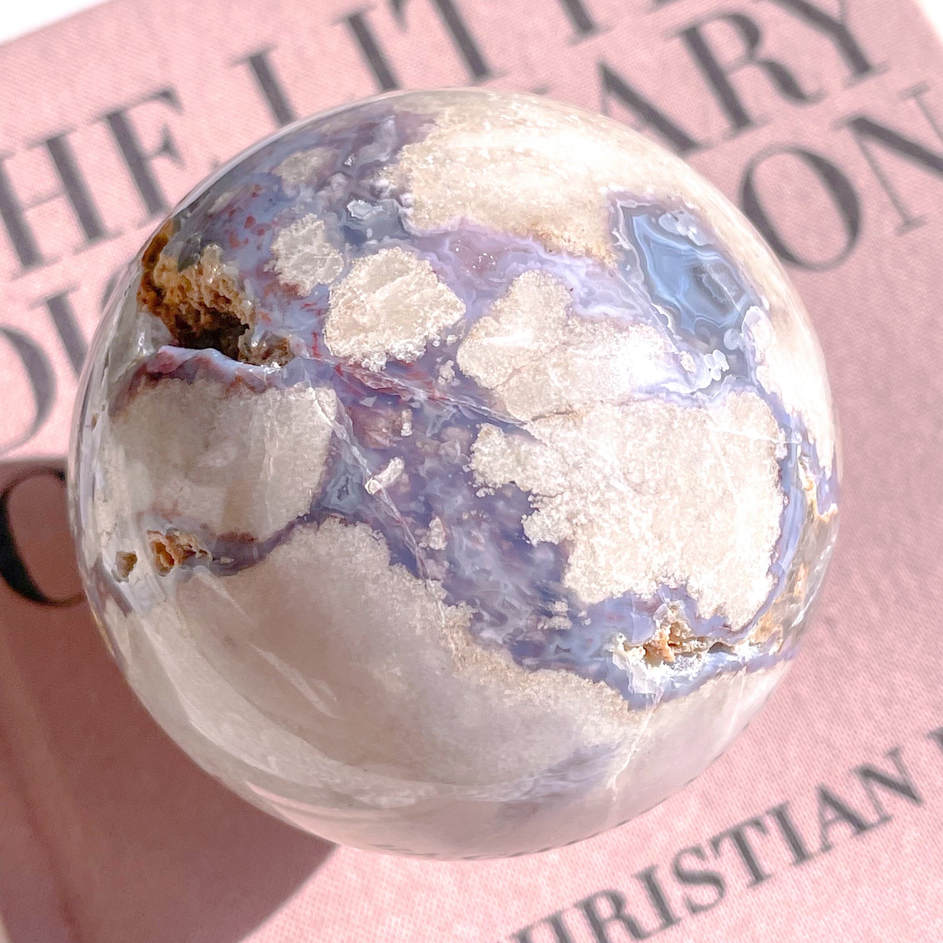 Blue Flower Agate Sphere ✧ ブルーフラワーアゲート