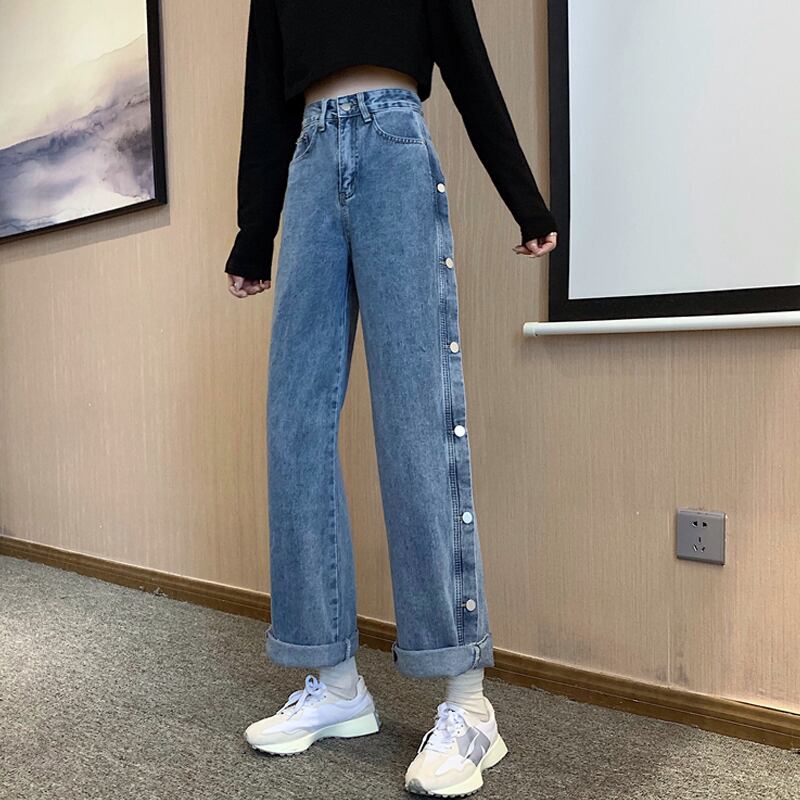 パンツ スプリングルーズジーンズ レディースワイドレッグ 春物 ワイドパンツ 試着室19992816310