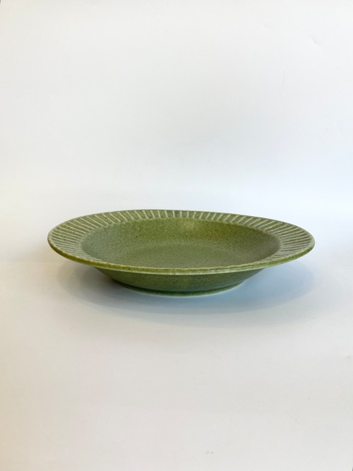 【食器】深皿　まつば　22.5cm 　カレー皿（美濃焼）　新生活