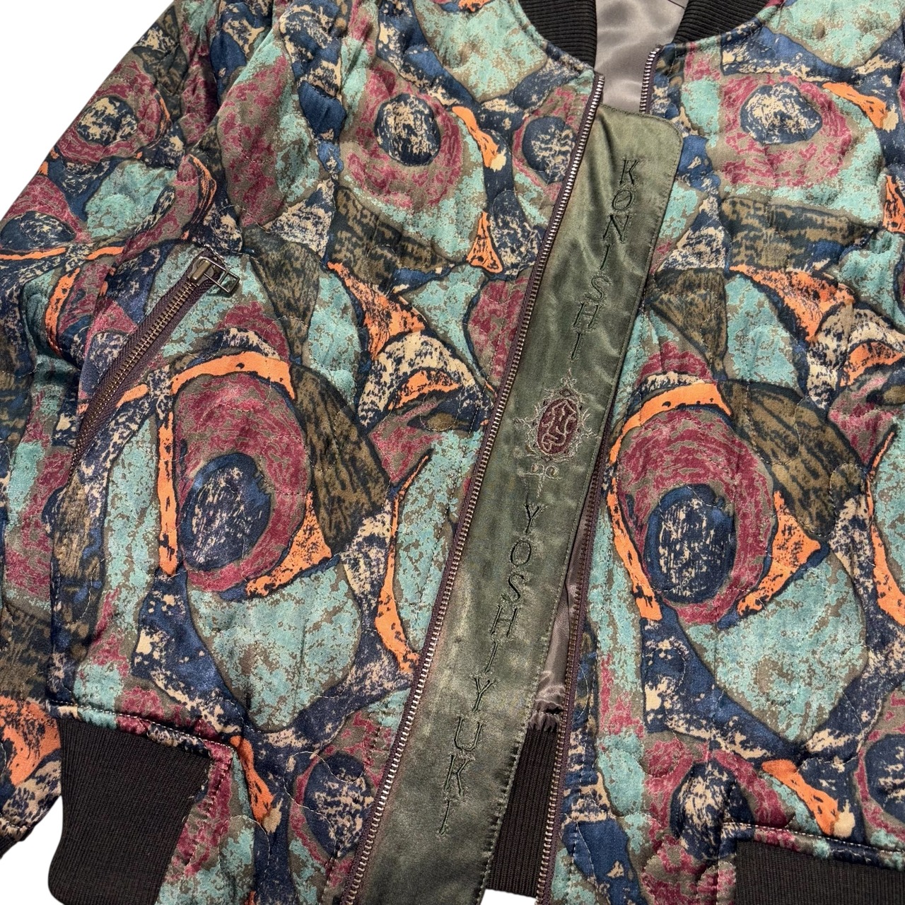 FICCE abstract print rayon bomber jacket
