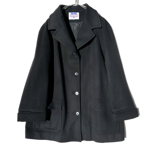 [AMERIMADE COAT - Made In USA] Vintage Big Silhouette Wool Short Coat [1990s-] Vintage Wool Coat