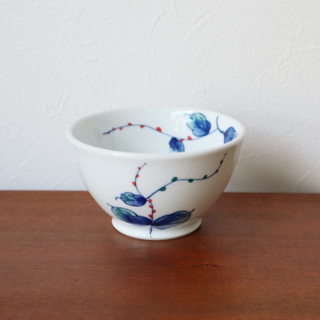 波佐見焼　広口碗（小）水引草　お茶碗としても