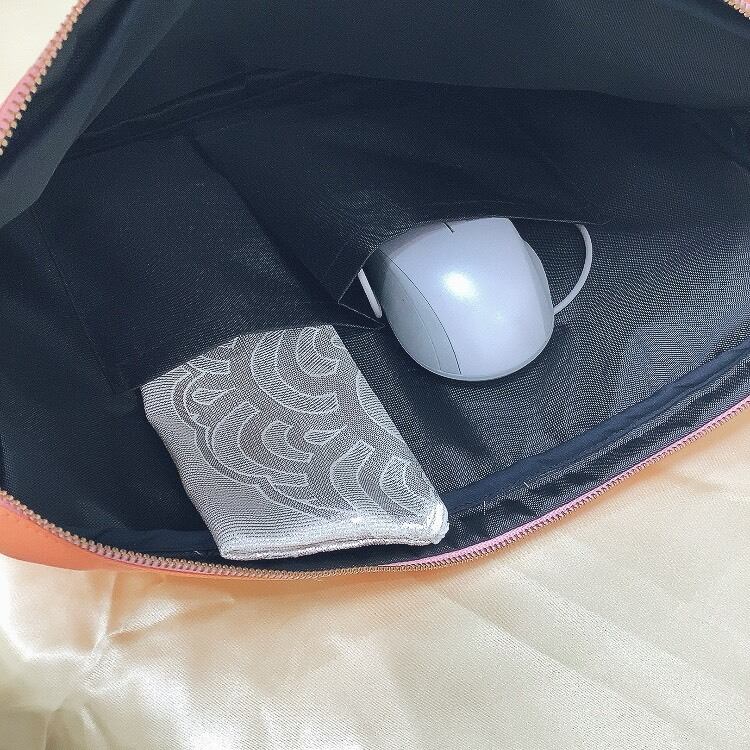 着物 PCバッグ 13インチ 着物帯リメイク ピンク 菊 萩 雲 日本製