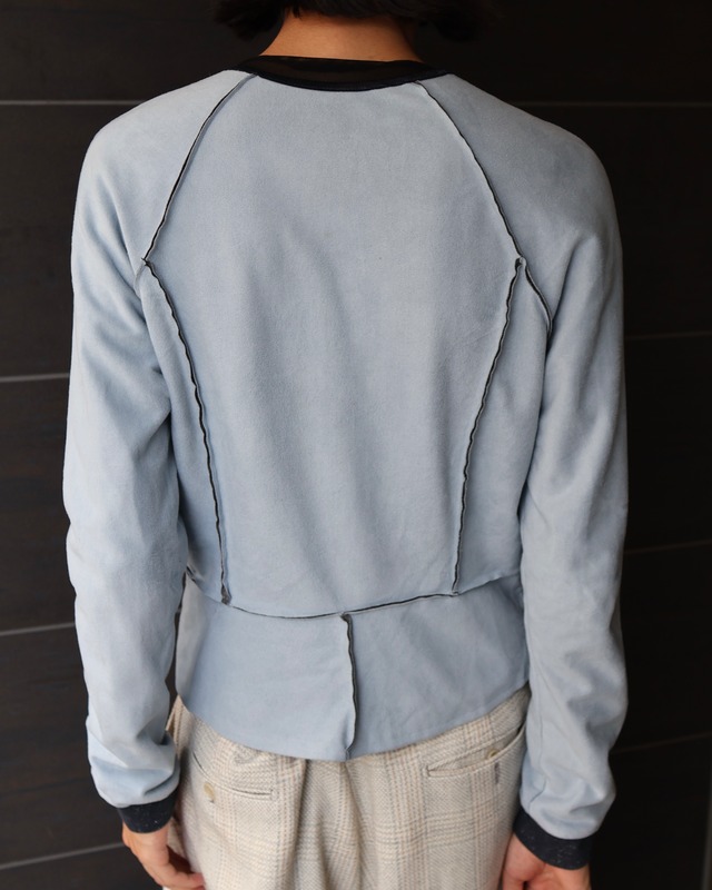 inside out crew neck blouson