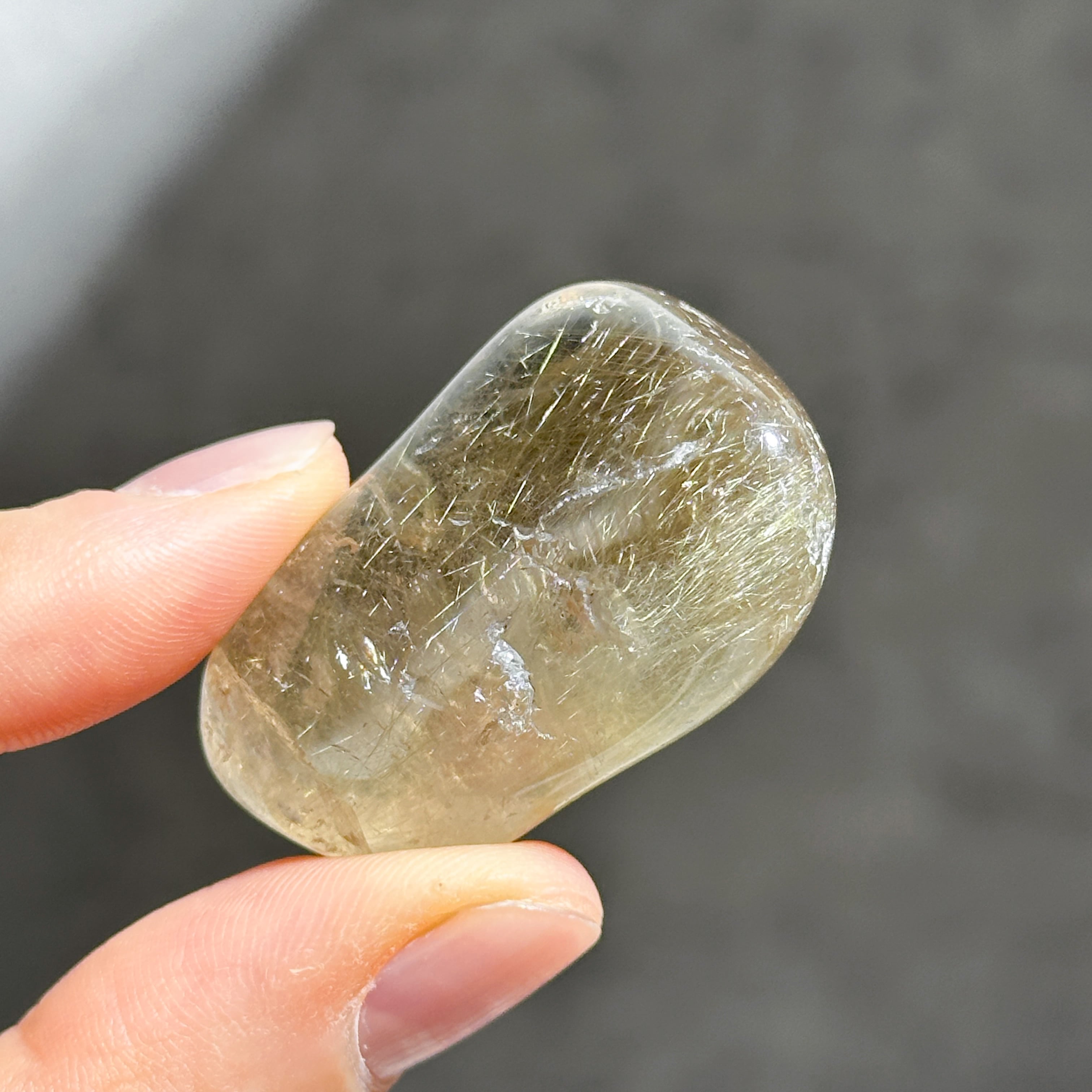 ルチルインクォーツ タンブル 79◇ Rutile in Quartz◇天然石・鉱物