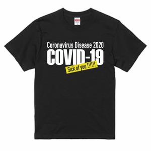 COVID19大嫌いTシャツ-2：黒