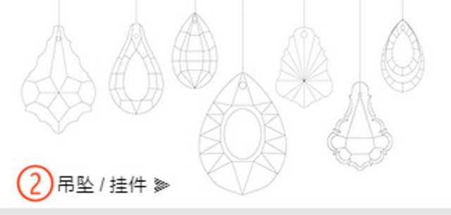 30mm水晶五角星ペンダント｜色豊富