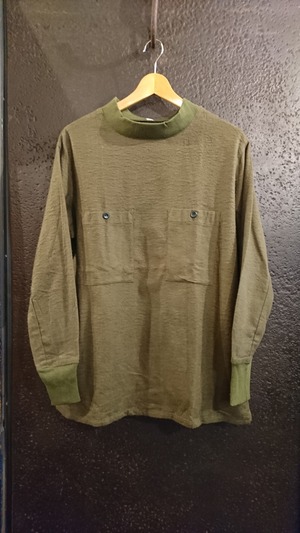 1980s "Hungarian Army Pullover Mockneck Shirt" DEAD STOCK ⑨