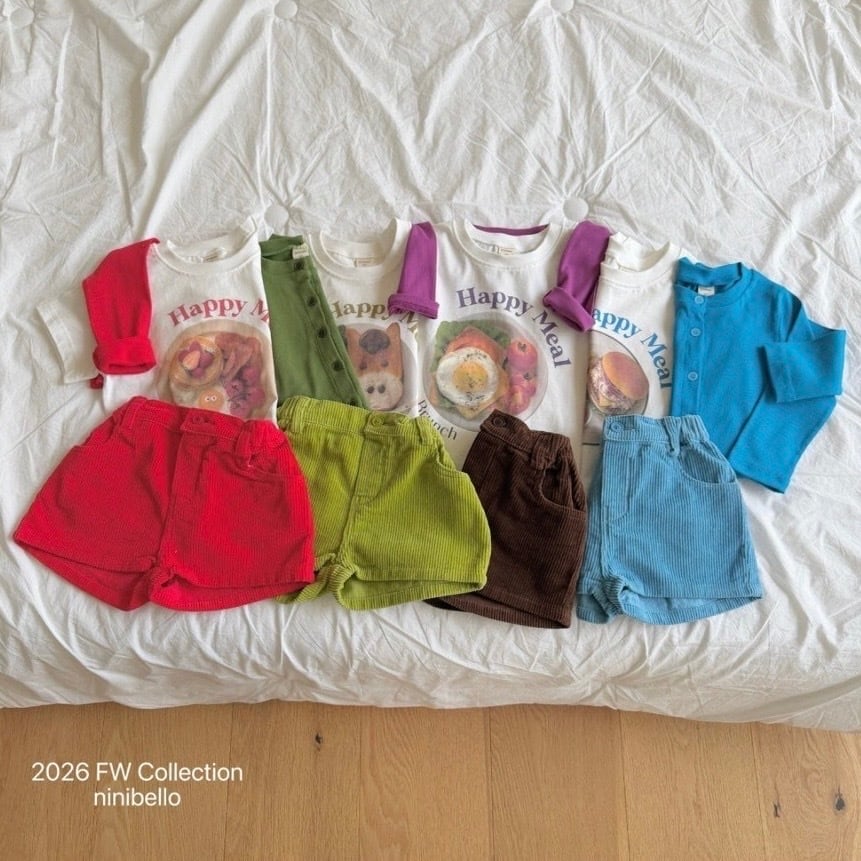 送料無料【予約】/ kidsハッピーミール半袖Tシャツ / ninibello