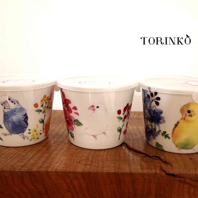 陶器製 飲料保存容器 野生の鳥デザイン ボウル 保存容器 （80羽の中からお好きな鳥・インコを選べます） | PAY ID