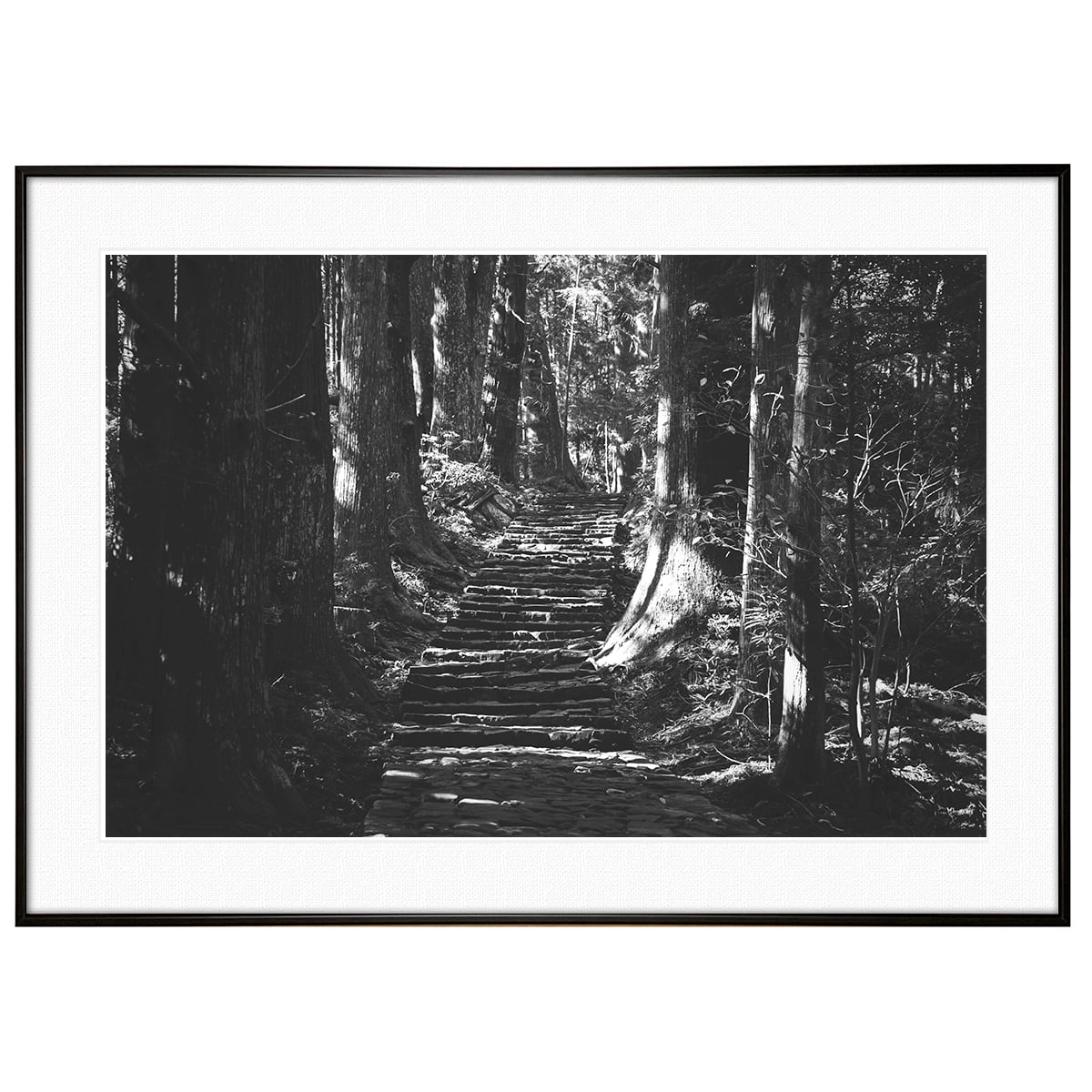 日本写真 紀伊半島南部 熊野古道 インテリア モノクロアートポスター