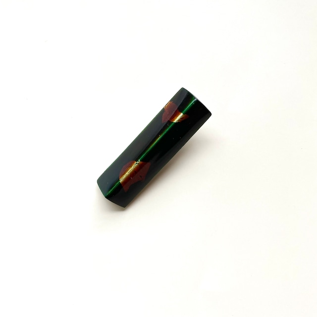 HC001 飛騨春慶のヘアクリップ mini 緑箔