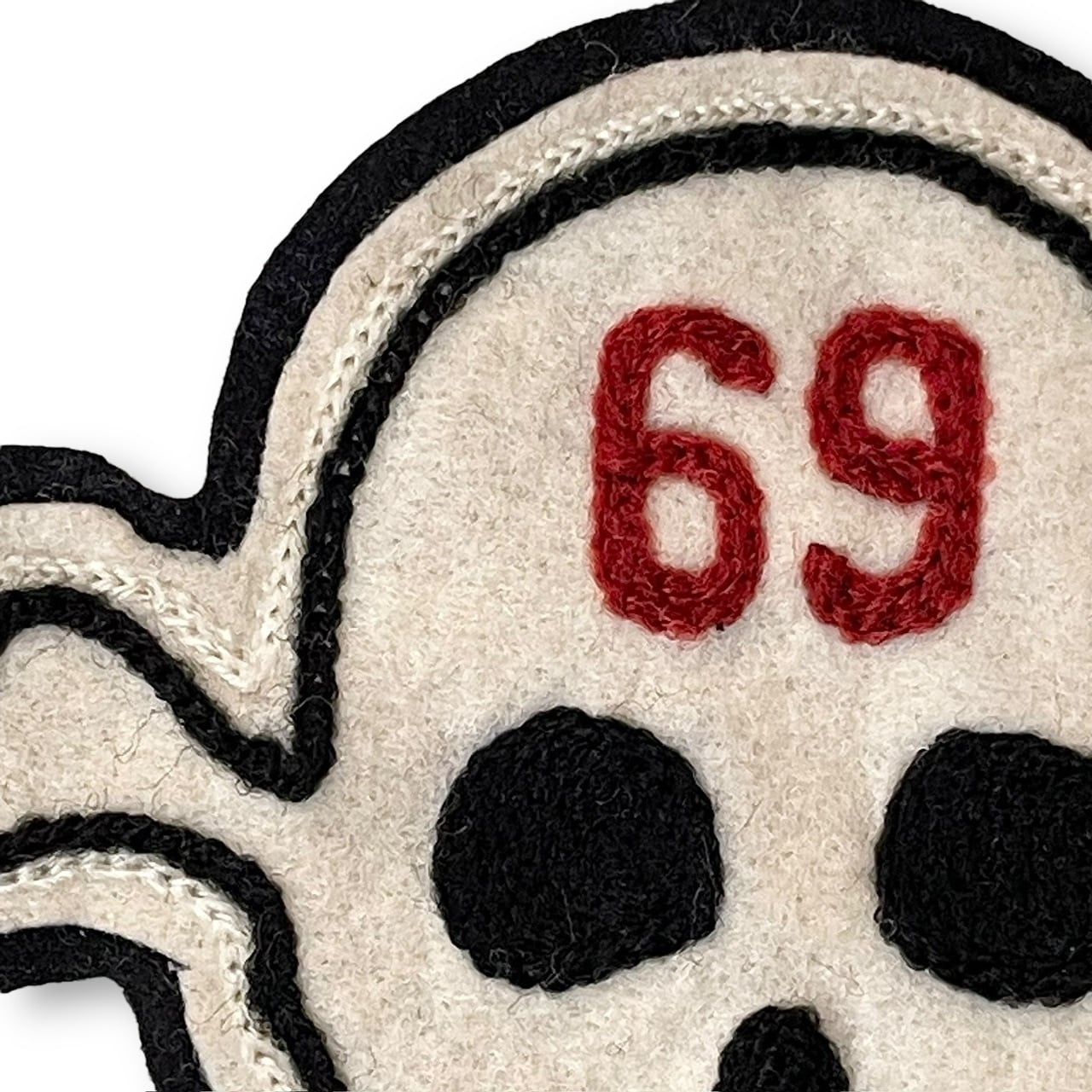 69 SKULL” FELT PATCH チェーンステッチワッペン | 【RIOTT/ライオット】