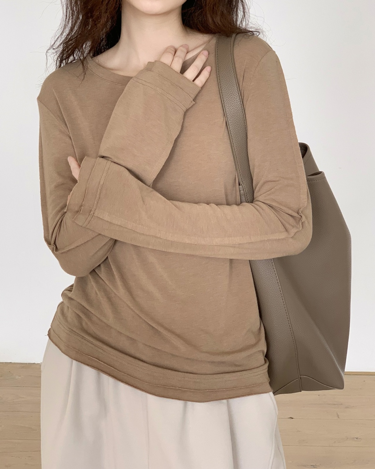 Simple long sleeve T-shirt　T20050