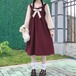 ✞甘めAラインりぼんスリムワンピースドレスOP スカート ウィンター 長袖スリーブ ロング スウィート 秋冬✞ゴスロリ SM ミリ 甘ロリ クラロリ 和ロリ エレガント 黒ロリ 姫ロリ 華ロリ BB-BB58638229388