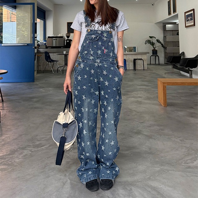 スターウォッシュデニムオーバーオール   R00539