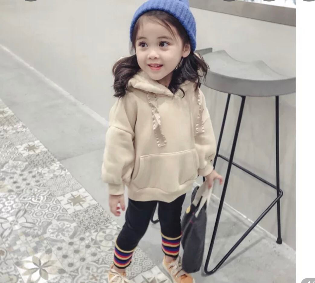 起毛フリルフードフーディー 》》》》》》》》》》》》 韓国子供服 海外輸入品 インポート プチプラ キッズ ベビー キッズコーデ 女の子 フーディーはパーカー リボン