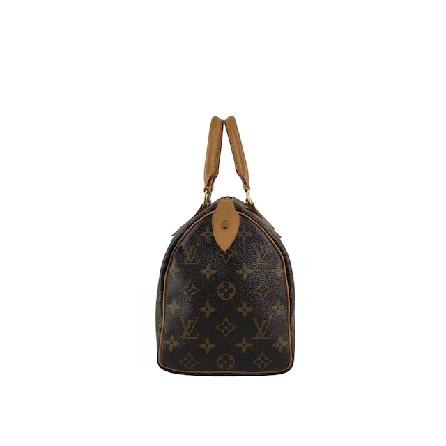 LOUIS VUITTON ルイヴィトン スピーディ25 モノグラム ハンドバッグ ブラウン レザー vintage ヴィンテージ オールド vbsmgd