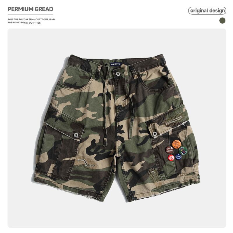メンズファッション 迷彩柄 ショートパンツ 男女兼用 ストリート系