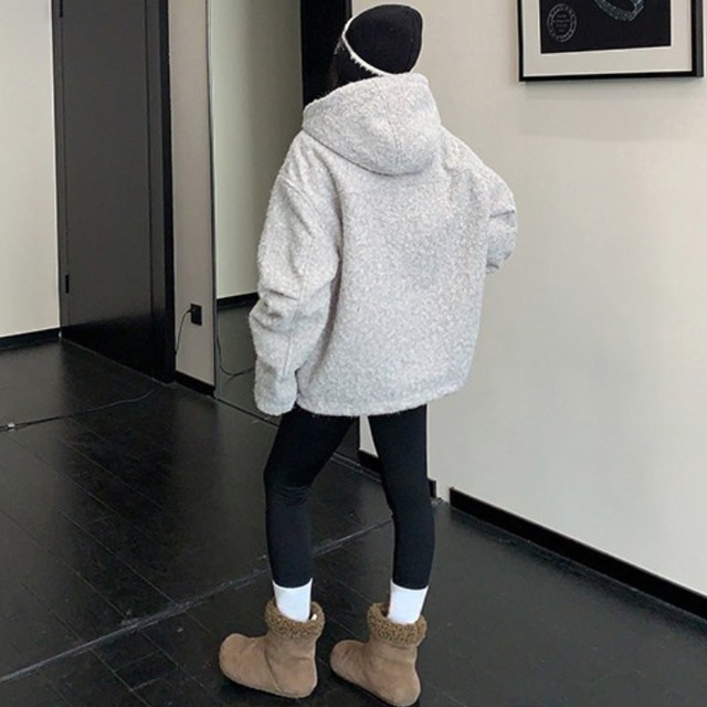 shaggy hoodie jacket　シャギーフーディージャケット　J1664