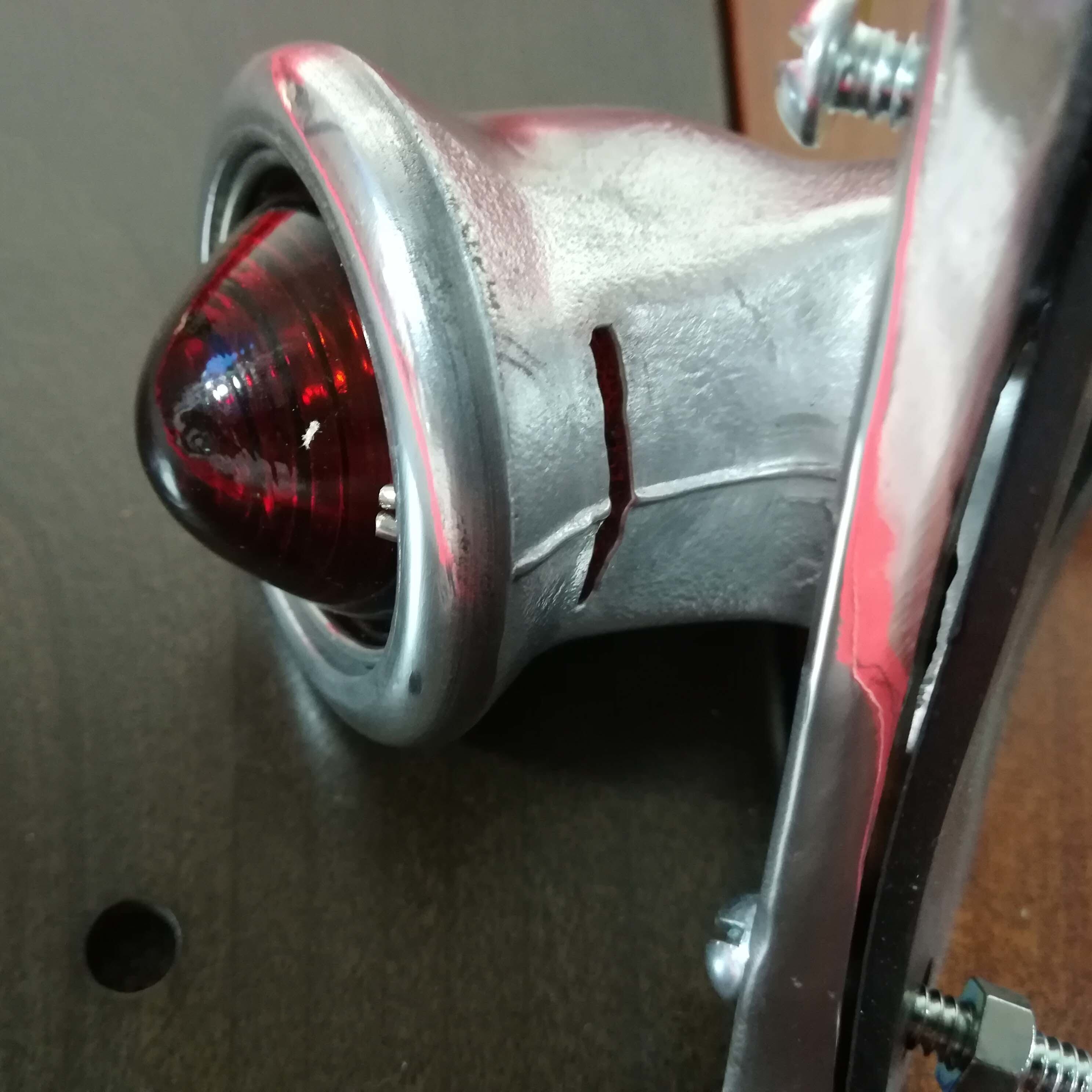 アルミ製 ミニ クロッカーテール テールランプ 12Ｖ　電球　ビンテージ　リプロ