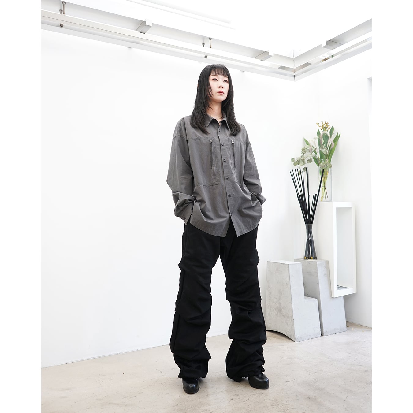 The Viridi-anne] (ザヴィリディアン) VI-3913-02 WASHED ZIP POCKET