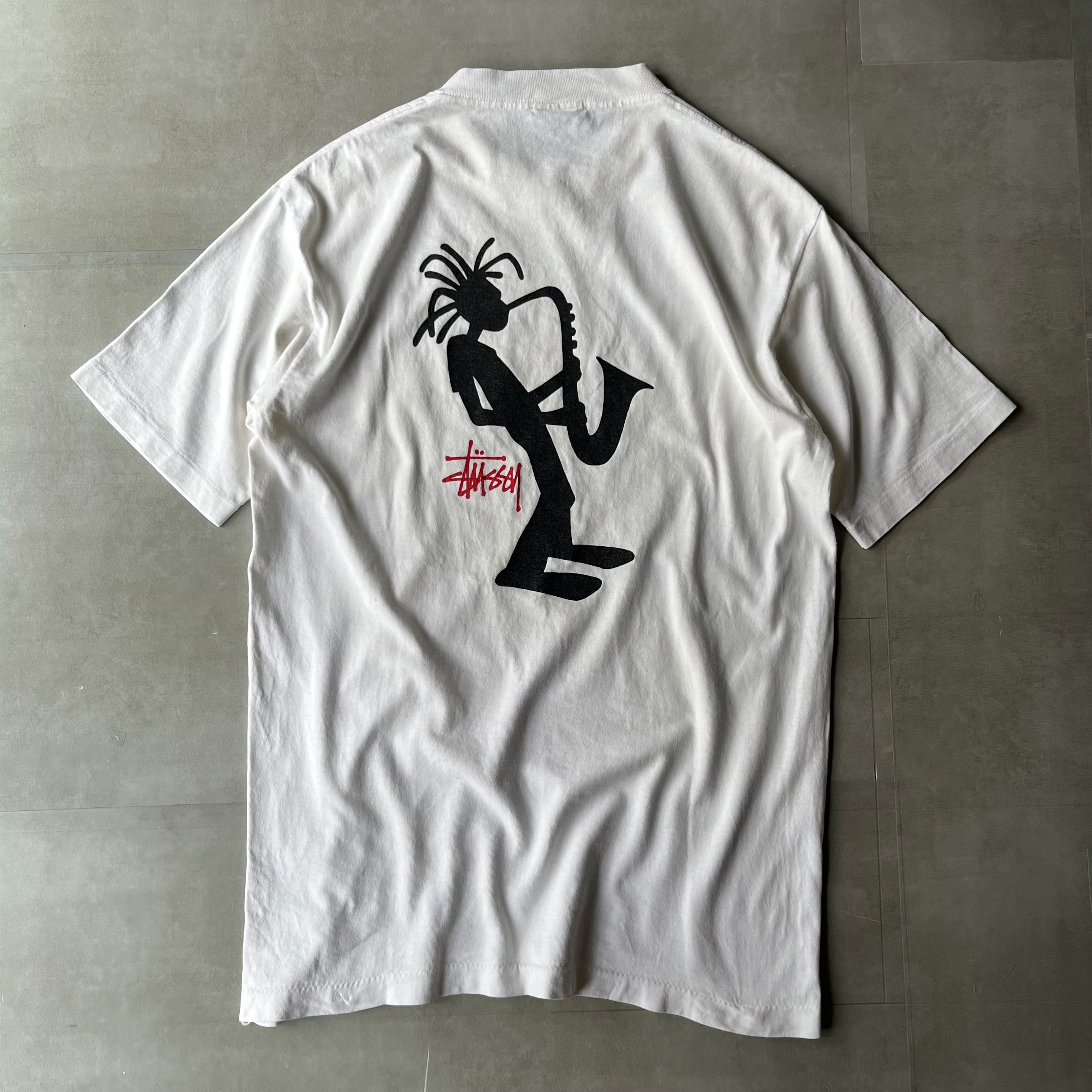 90s old stussy jazz man T-shirt | gerbera clothing store