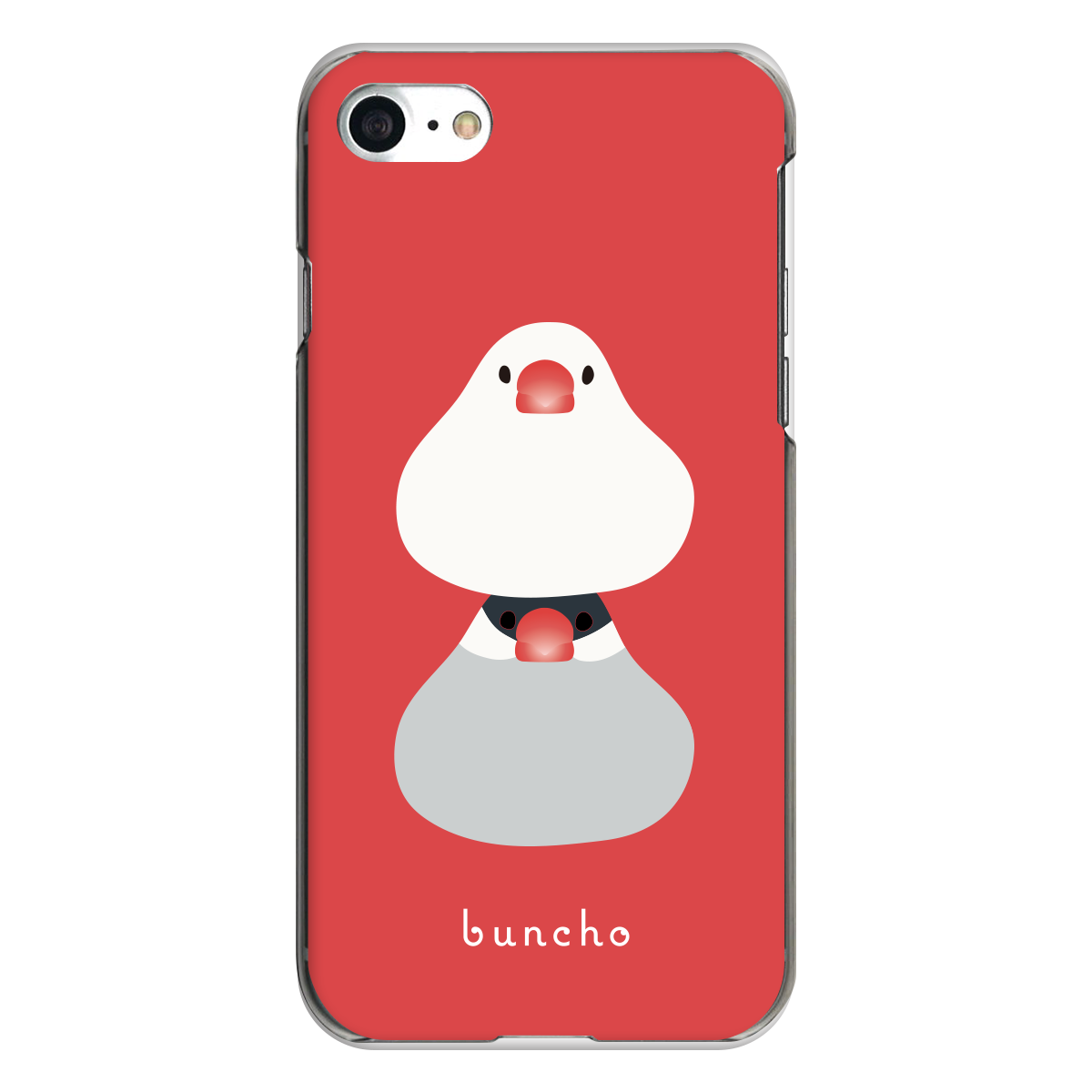 iPhone対応 スマホ ハードケース クリア 白文鳥 桜文鳥 鏡餅ちゃん 鳥 動物 デザイナーズ 【iPhone17 / iPhone16e / AQUOS / Xperia 他 iPhone / Android ほぼ全機種対応】 |desr3930