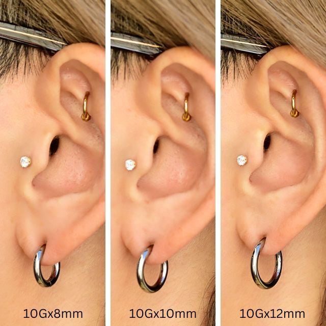 ボディピアス 10g 金属アレルギー対応 チタンピアス ワンタッチピアス