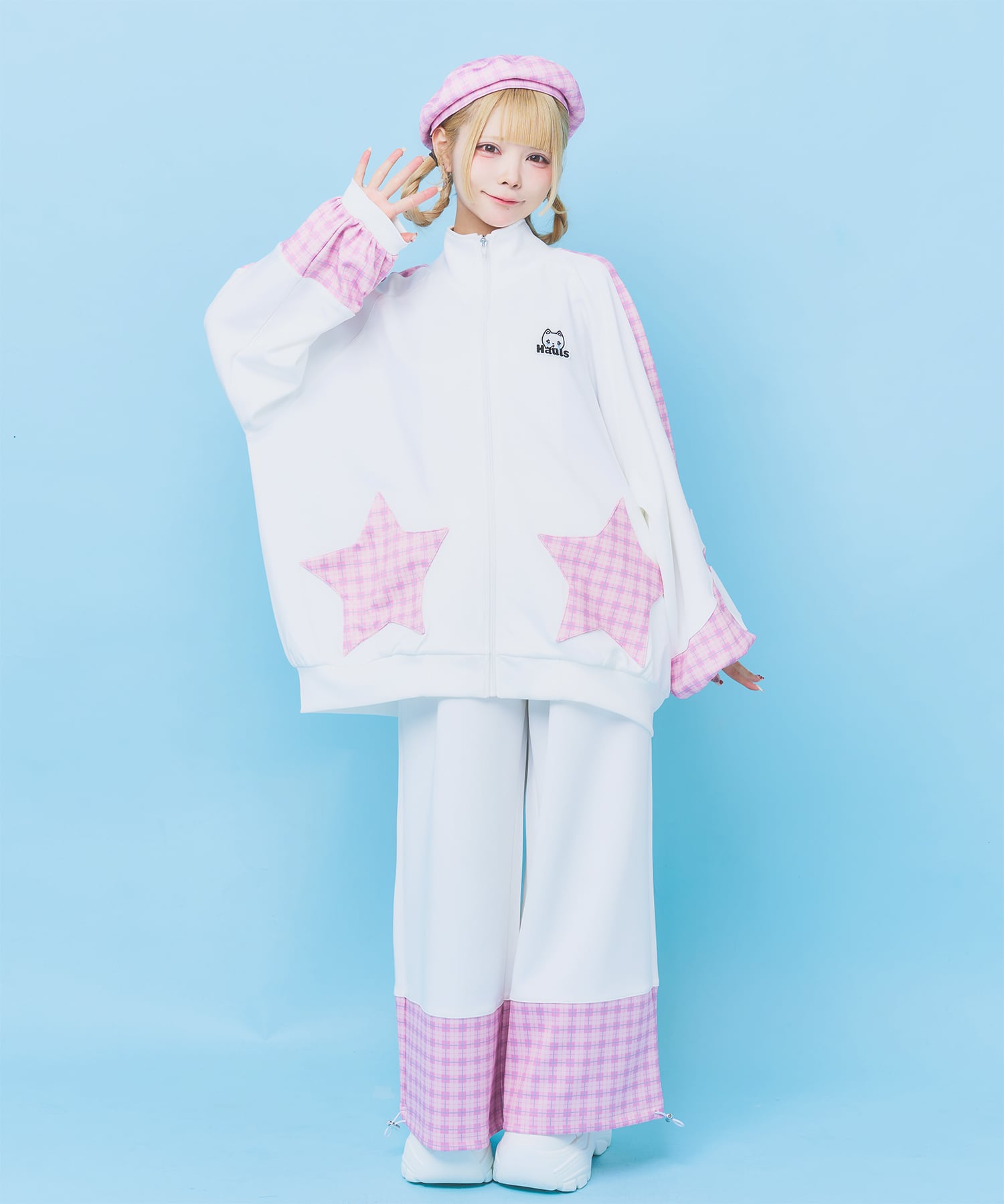 Hauls お星様が舞い降りたジャージセットアップ お星様が舞い降りたジャージセットあっぷ（ブルー） | Hauls