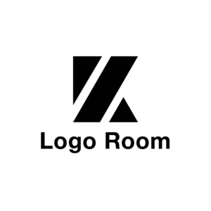 No675 Kのロゴ【アルファベット、K、黒、単色、シンプル、フラット、建築、建設、製造、設備、ショップ、IT、WEB、ネット、テクノロジー】