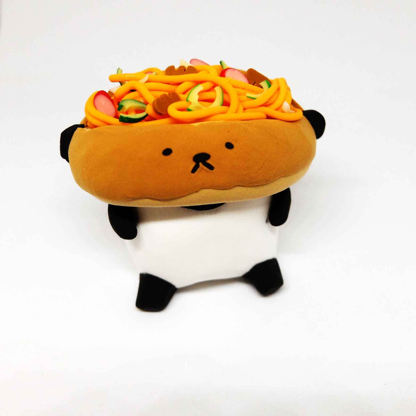 ナポリタンコッペパンダ / 紙粘土 / カトコト
