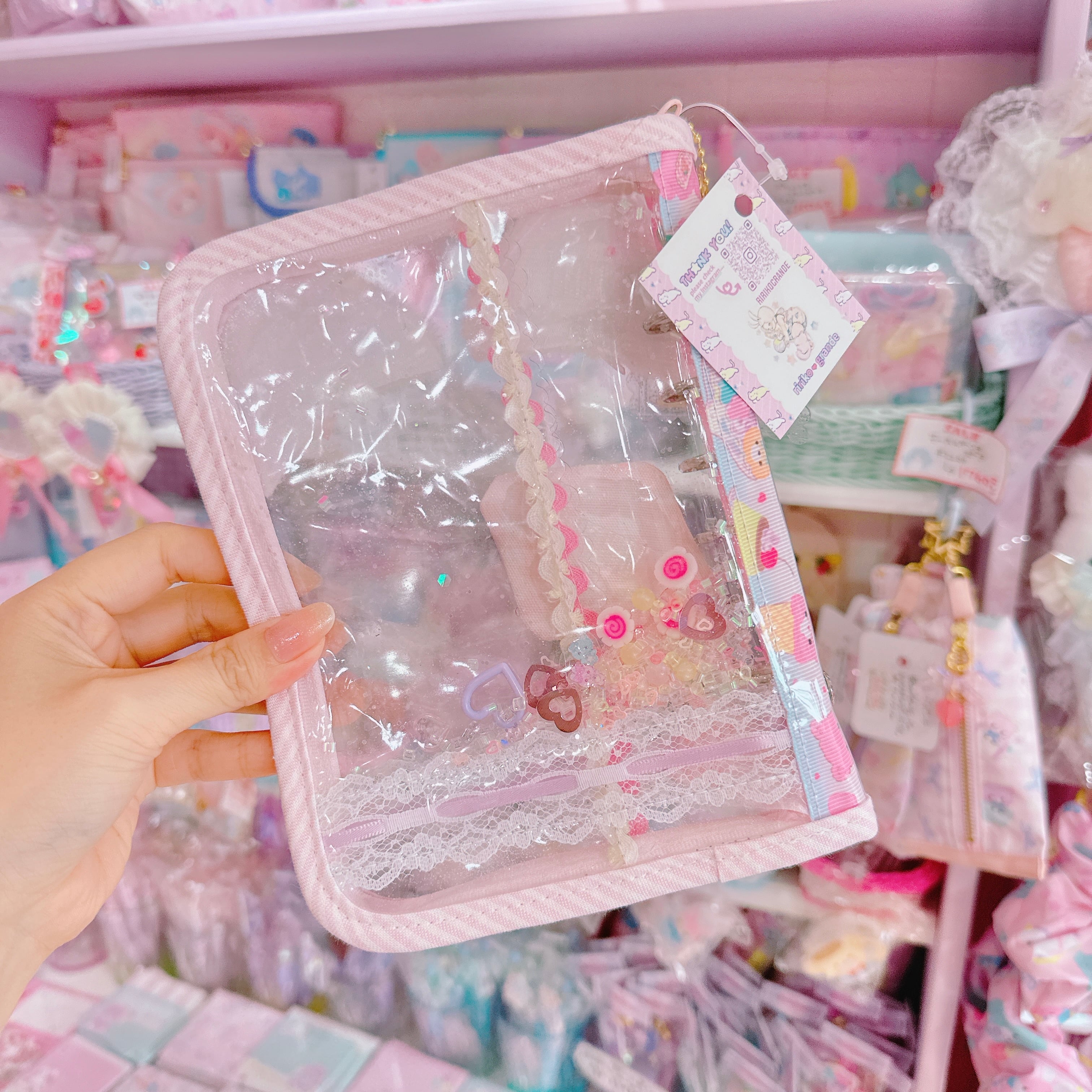 【K2】81-10ねこ耳A7シール帳（６穴）