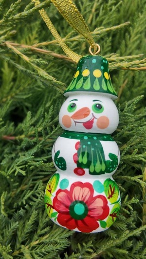 クリスマスデコレーション　スノーマン3点セット（ティモシェンコ作）