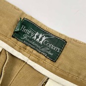 90s Henry Cotton's ヘンリーコットンズ ヘリンボーン ツータック パンツ 46/ベージュ系 メンズ ビンテージ