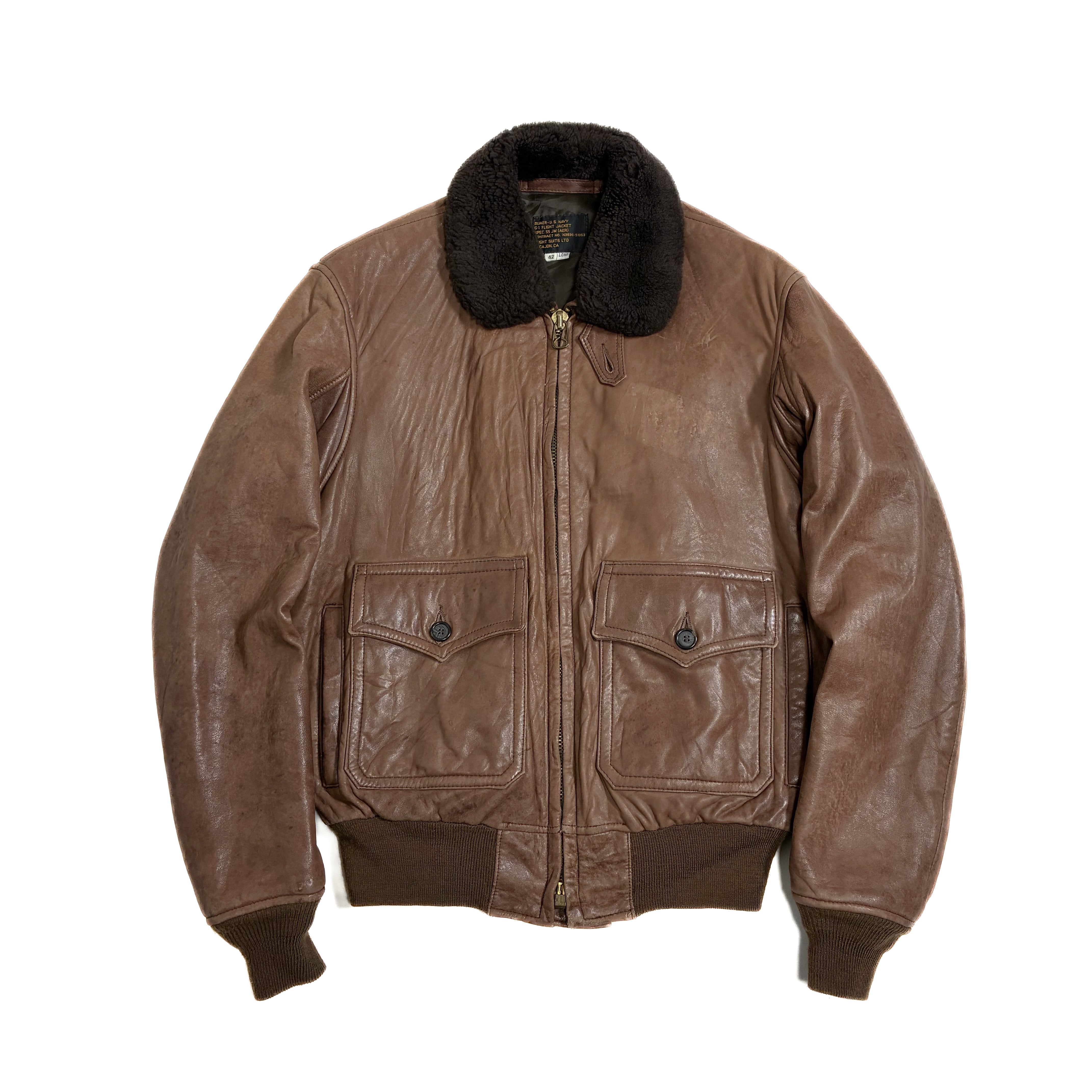 希少 70s Abercrombie アバクロ レザーA-2 フライトジャケット XL