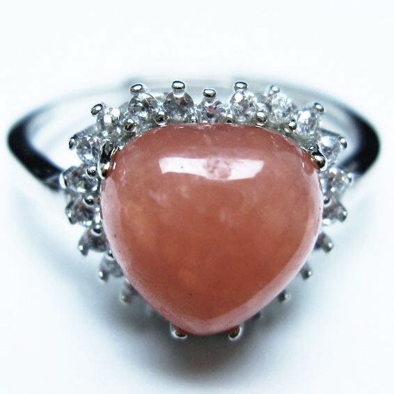 インカローズ リング ハート 指輪 フリーサイズ 18号 一点物 メール便可 [M便 1/20] 115-6589