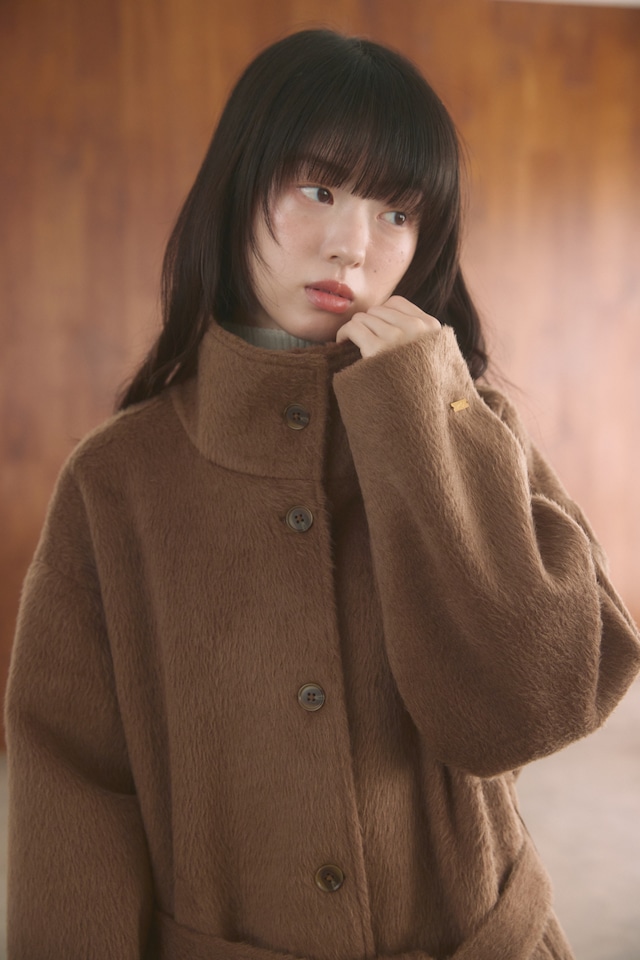 AM671003 shaggy belt coat