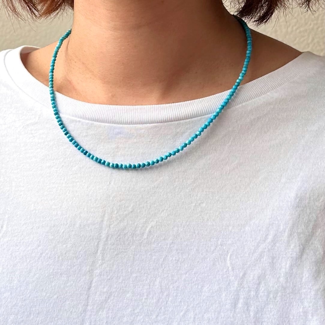 ターコイズビーズネックレス 約45cm ターコイズビーズネックレス turquoise beads necklace 45センチ