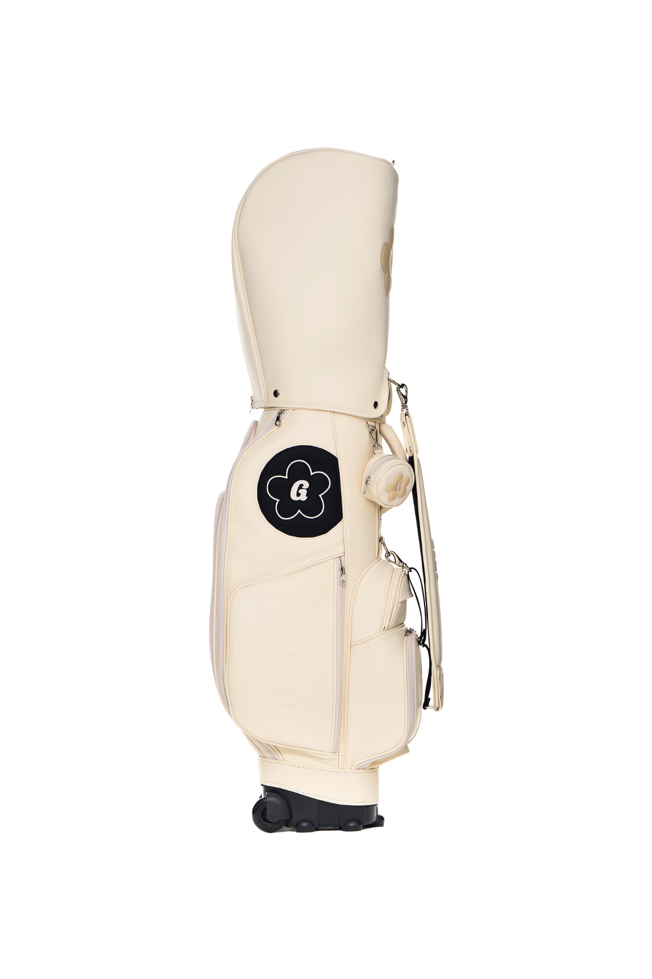 GOXO ゴーエックスオー キャディーバッグ フラワーホイールバック ベージュ