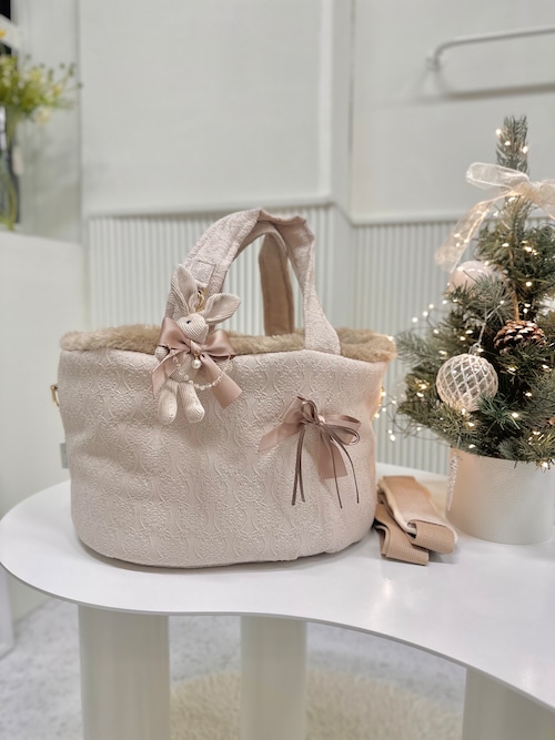 Beige swan bag