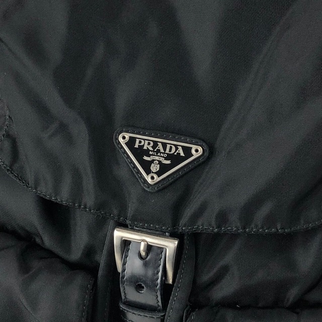 PRADA プラダ バックパック ブラック トライアングルロゴ ナイロン フロントバックル vintage ヴィンテージ オールド gesjwg