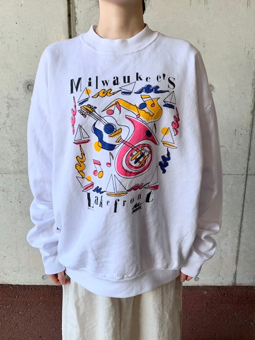 Vintage Multicolor Printed Sweat Made In USA
