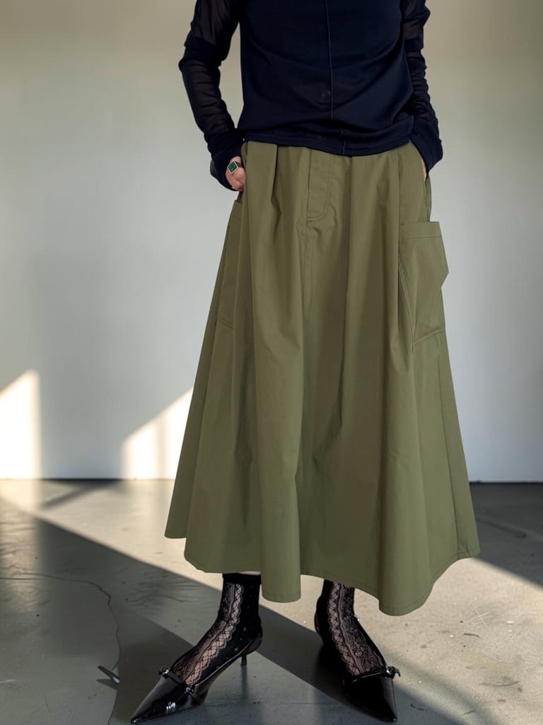 ミリタリーカーゴAラインスカート