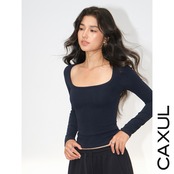 Deep Square Neck L/S T / 5color