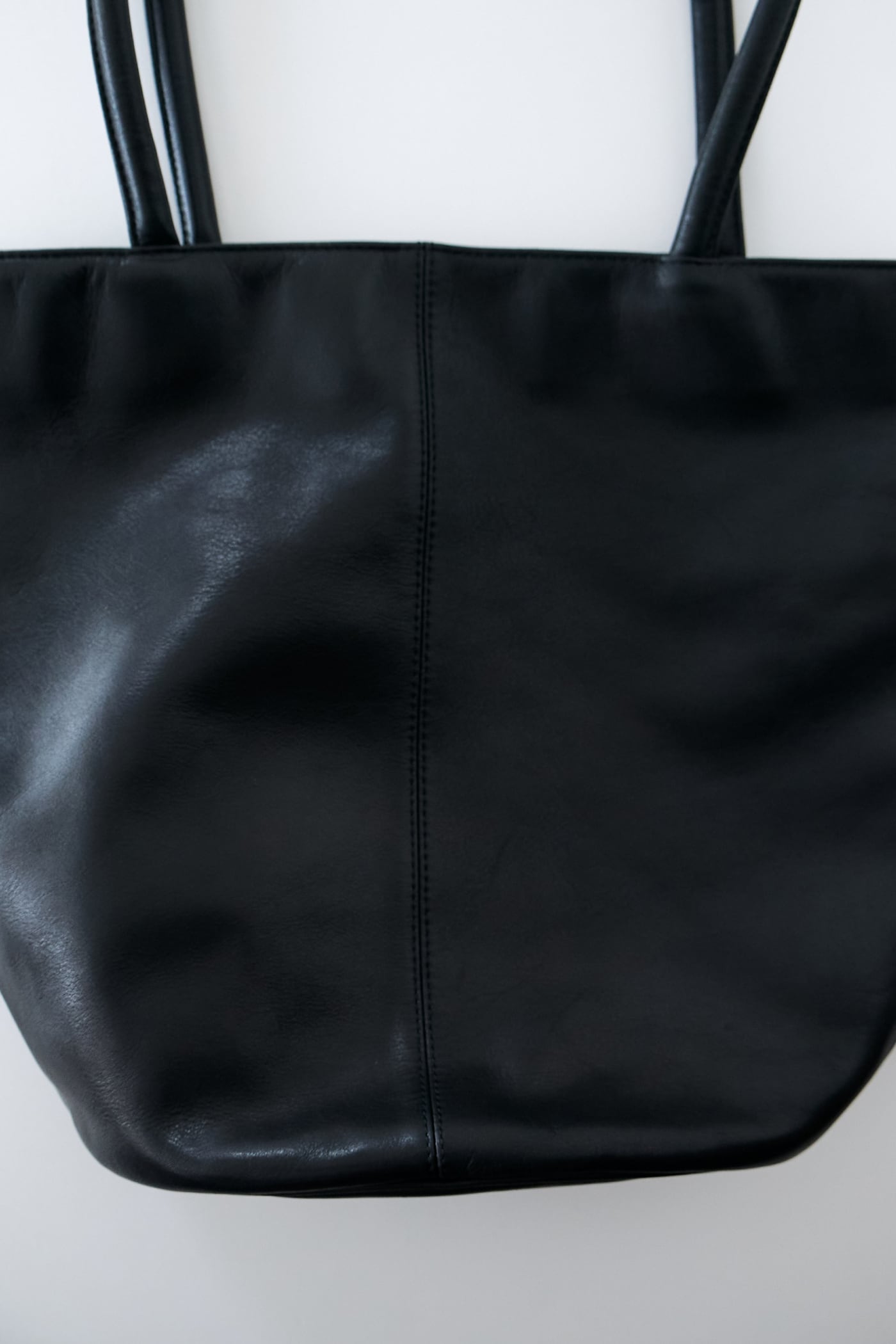90s サザビー製 agnès b. VOYAGE BLACK LEATHER TOTE BAG | Reben