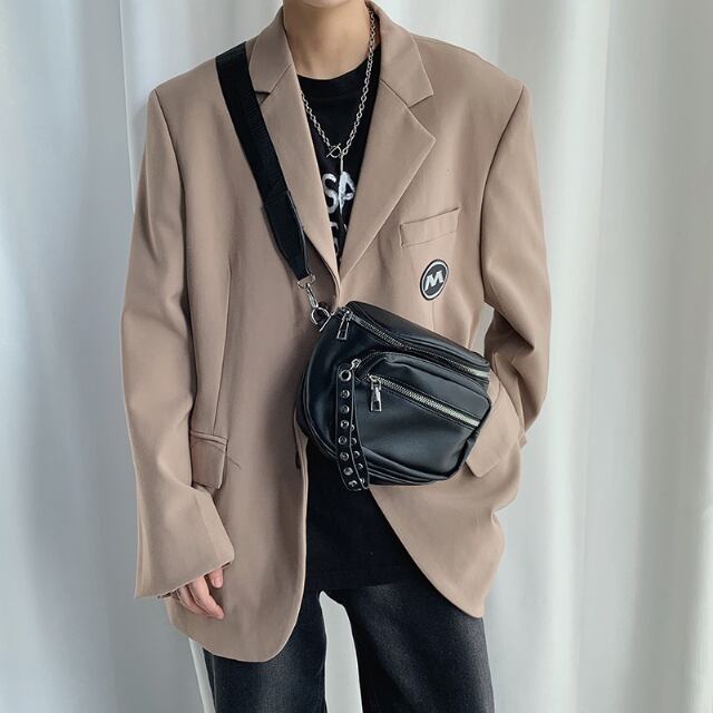 予約販売】ショルダーバッグ シンプル メンズ ミニバッグ レザー